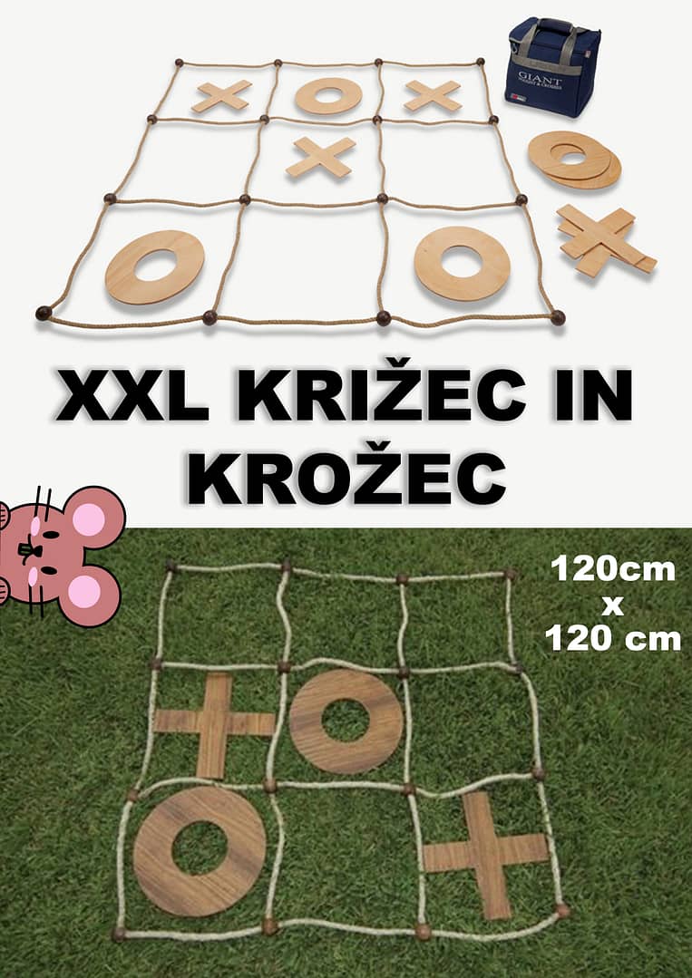 XXL KRIŽEC IN KROŽEC, za dva igralca.